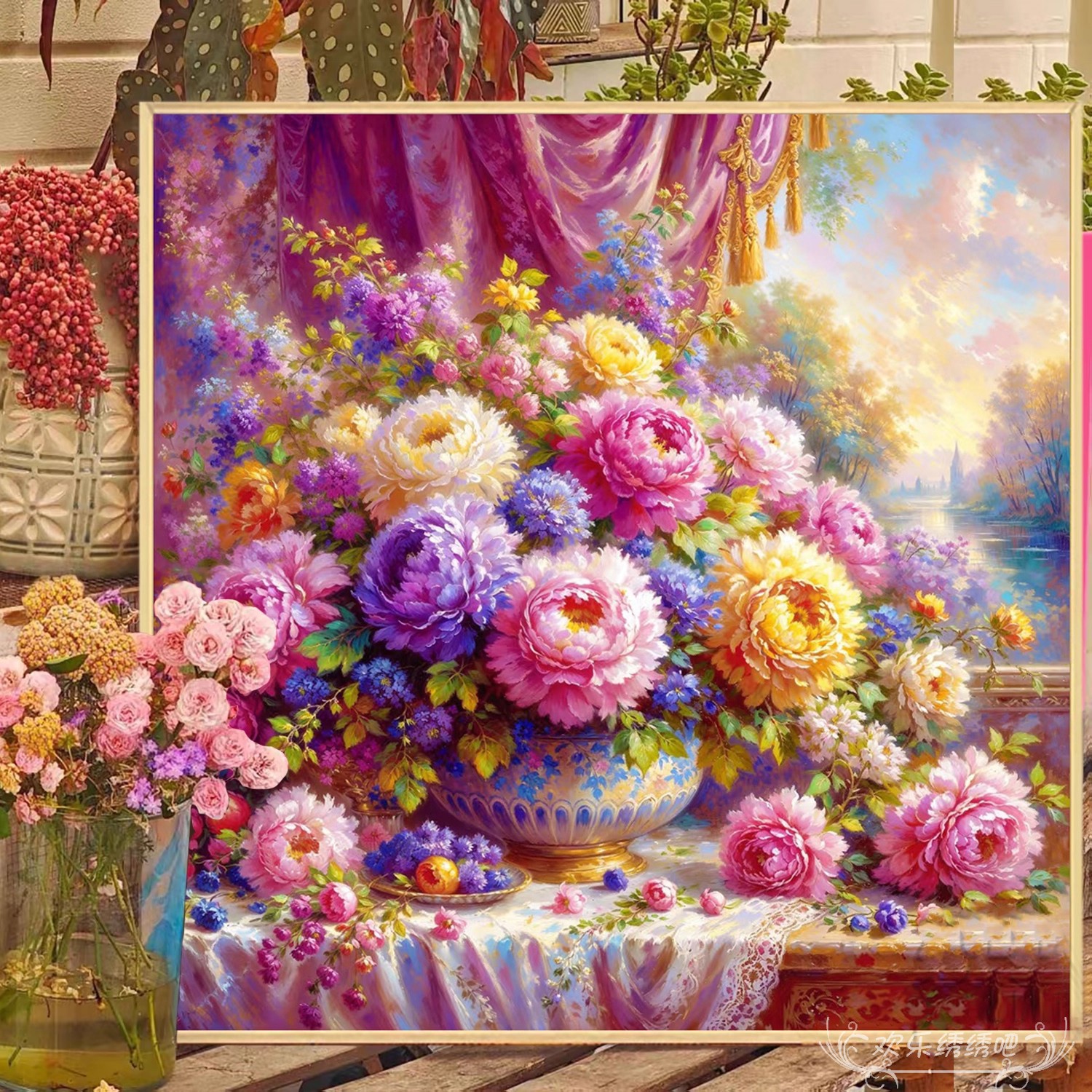 高端十字绣满绣2025新款治愈系牡丹花卉刺绣diy手工礼物钻石贴画