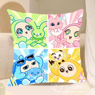蛋仔派对抱枕十字绣新款满绣卡通动漫刺绣印花枕头套手工DIY新手