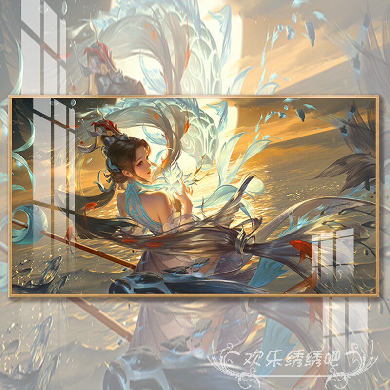 十字绣大乔白鹤梁2025新款横版王者荣耀小幅儿童手工diy钻石画5d