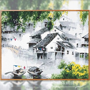 十字绣客厅2025款新款江南风景刺绣diy手工礼物梦里水乡自己线绣