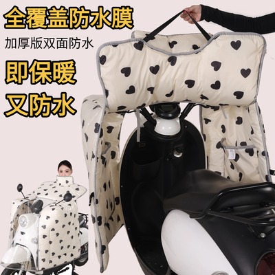 2025新款斗篷电动车挡风被冬季加厚全覆盖雨膜双面防水挡风保暖