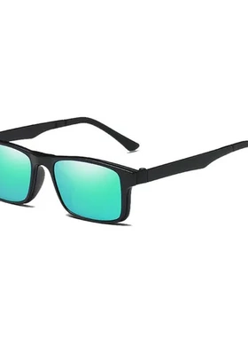 太阳眼镜开车驾驶配TR90一框休闲偏光新款镜架复古墨镜夹片炫彩一