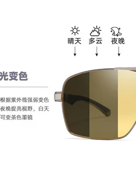 开车镜新款偏光夜视镜ML001日夜两用变色男士墨镜感光太阳镜成人