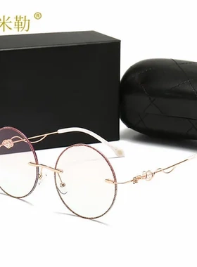 太阳镜防紫外线时尚偏光椭圆形强801框架全框架脸成品近视