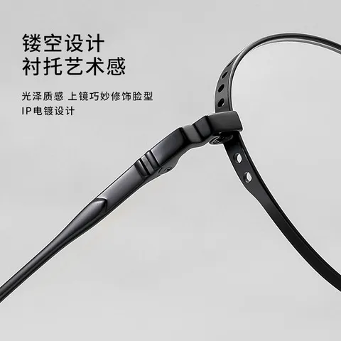 侧边架复古边框圆框眼镜69803近视眼镜框科迪厚纯钛讯钛超轻
