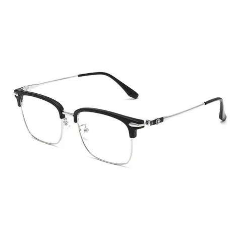 架同款眼镜框丹阳金属眉线眼镜架男复古理工半框眼镜近视全框