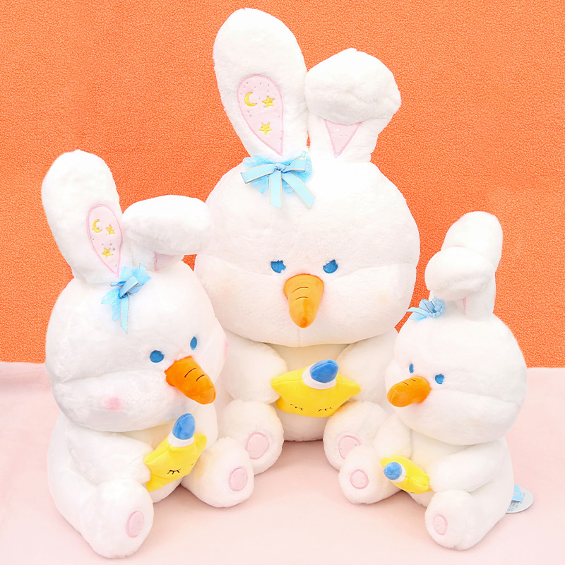 坐姿可爱小白兔公仔毛绒玩具玩偶