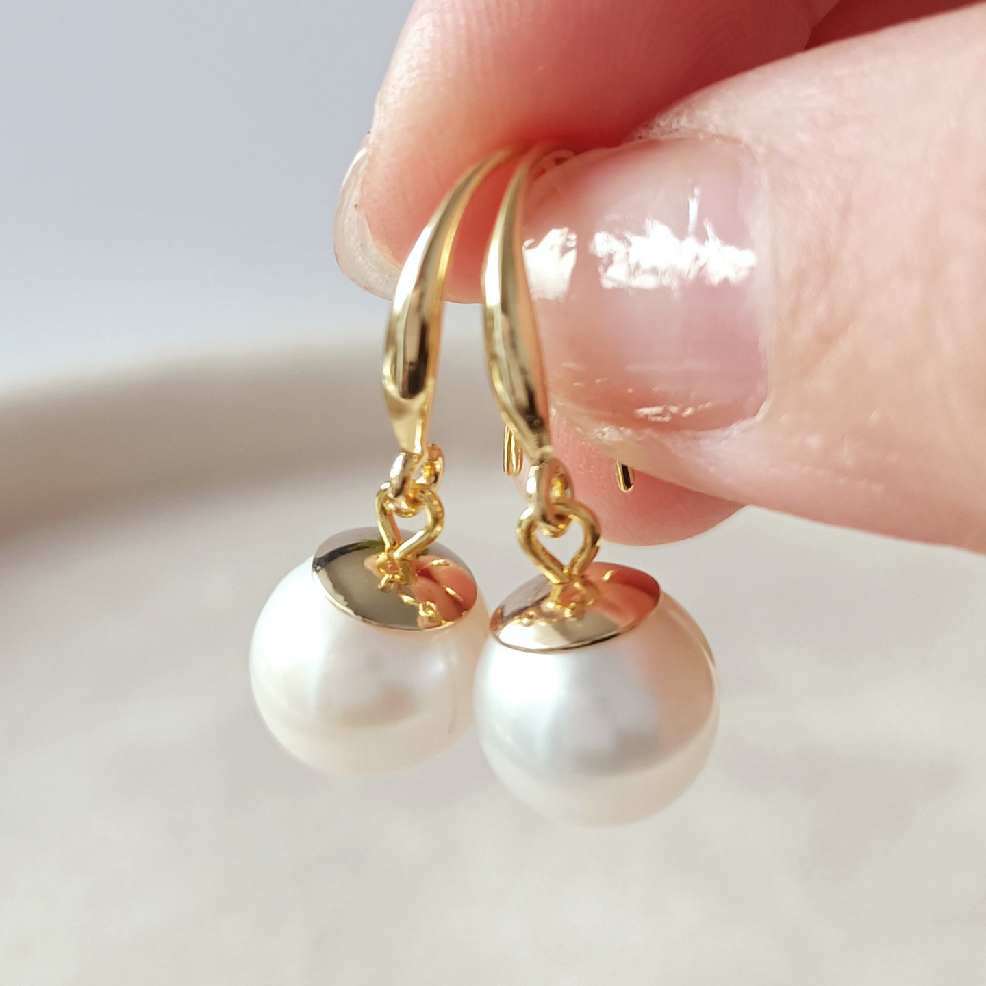 天然淡水珍珠耳坠珍珠耳环饰品