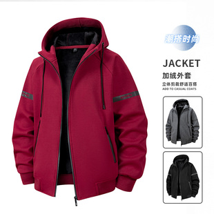 Hoodie Men AutumnWinter Casual Hooded Zip Fleece Warm Jacket
