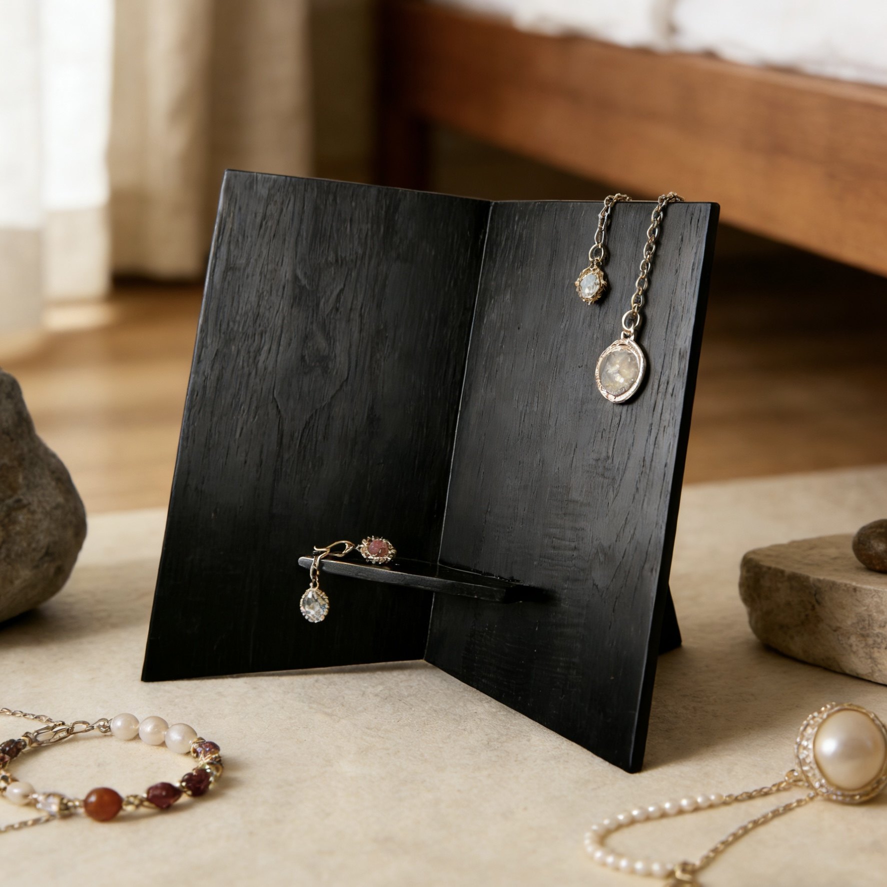 新中式复古首饰盒收纳盒家用梳妆小饰品盒女生房间卧室内桌面摆放,收纳整理,首饰架,淘宝优惠券,粉丝福利购,淘宝优惠卷