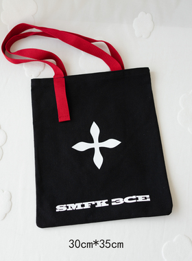 包邮！3CE专柜周边限定SMFK联名黑色帆布袋粉色帆布袋单肩包