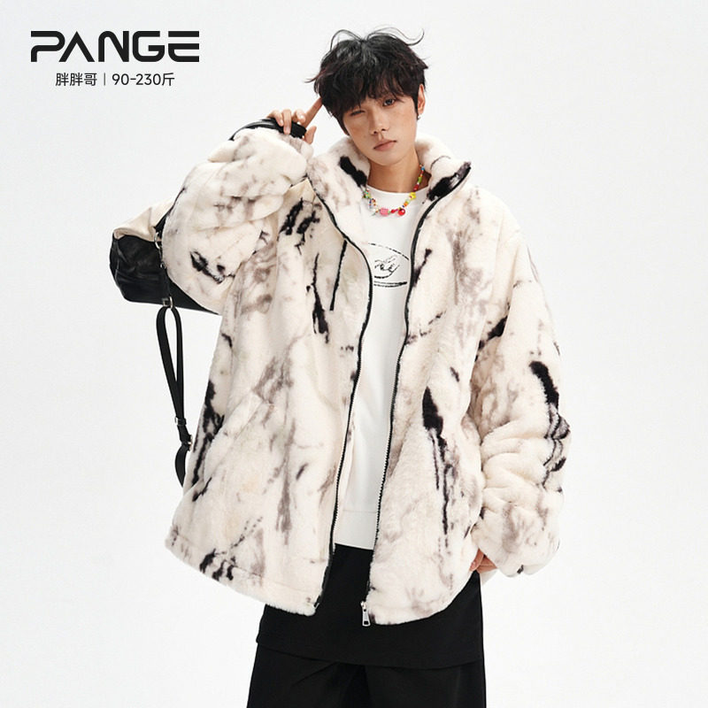 胖胖哥美式泼墨扎染羊羔毛棉服男冬季独特设计感棉袄外套厚棉衣,男装,棉衣,淘宝优惠券,粉丝福利购,淘宝优惠卷