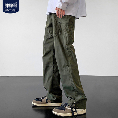 胖胖哥秋季男款直筒大码工装裤