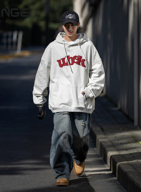 胖胖哥日系cityboy连帽卫衣男春大码重磅430g潮牌上衣高街休闲