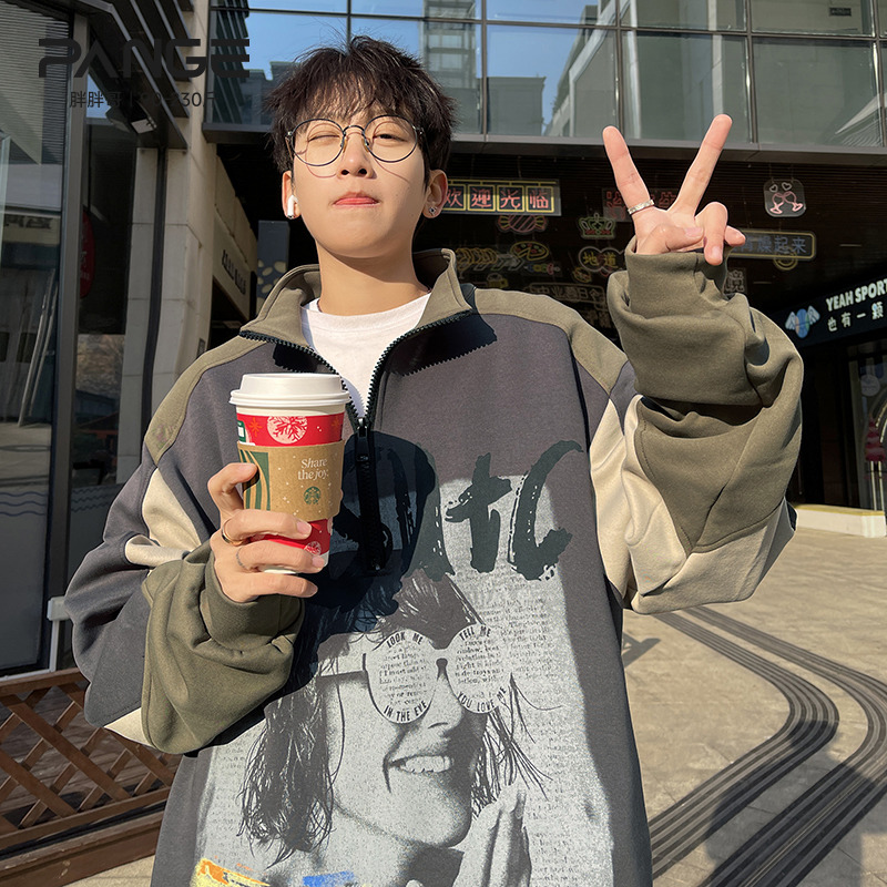 POLO领胖胖哥美式卫衣胖胖套头