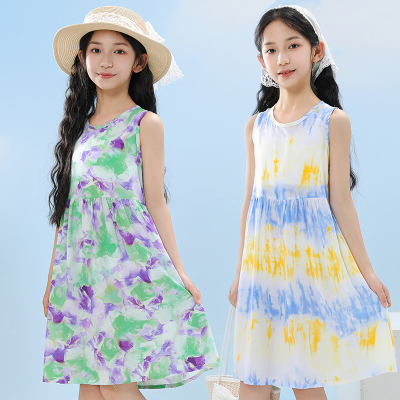 女童人造棉夏季连衣裙