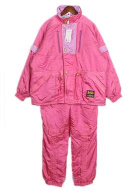 vintage古着户外冬装套装保暖防风撞色拼接冲锋衣滑雪服滑雪裤