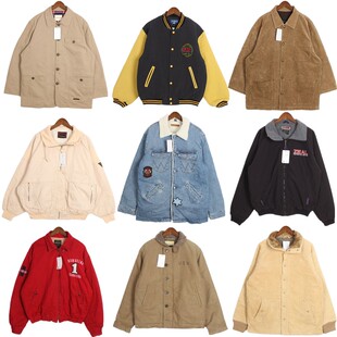 古着vintage原宿街头潮牌 嘻哈宽松撞色刺绣棒球服男女外套 E16