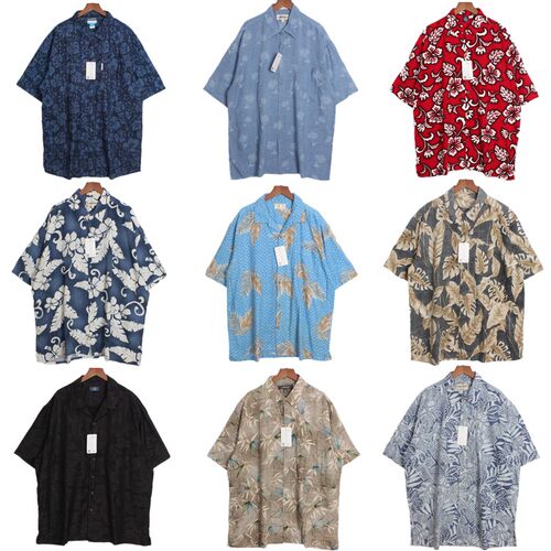 vintage古着美国制夏威夷Hawaii街头宽松嘻哈短袖男女花衬衫 A12