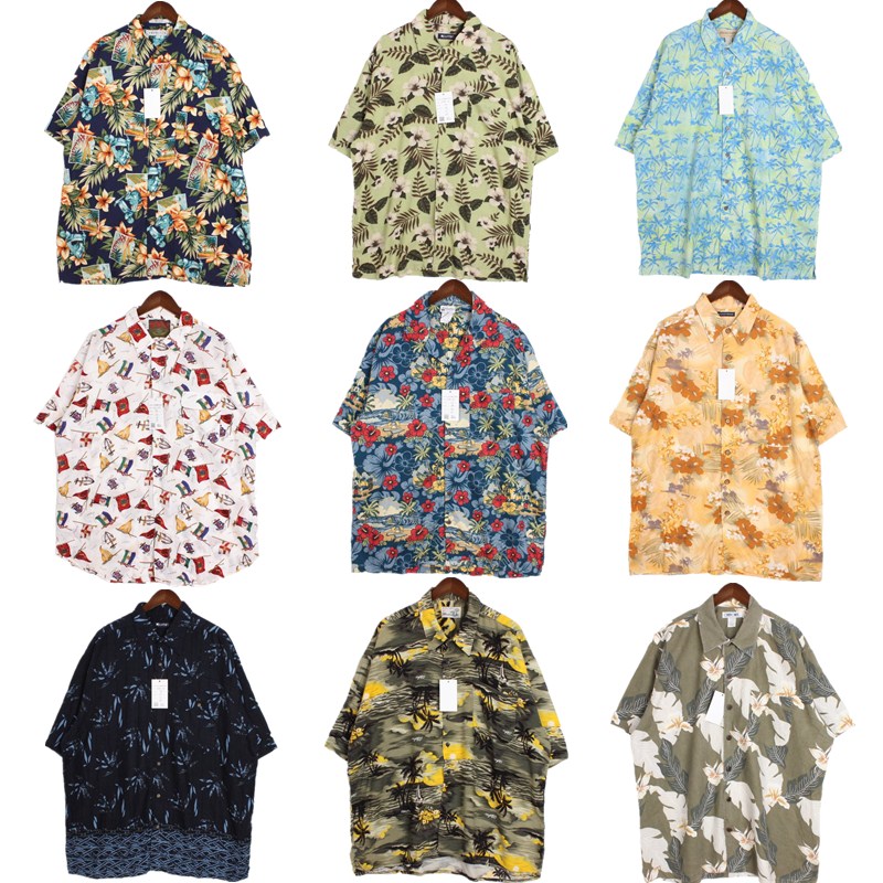 vintage古著港風美式夏威夷沙灘街頭嘻哈寬松短袖男女花襯衫 A4在類目 女裝/女士精品, 襯衫中 - 來自Buy2taobao.com提供專業的淘寶代購服務