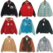 vintage古着原宿街头朋克嘻哈宽松撞色刺绣机车棒球服男女外套E1