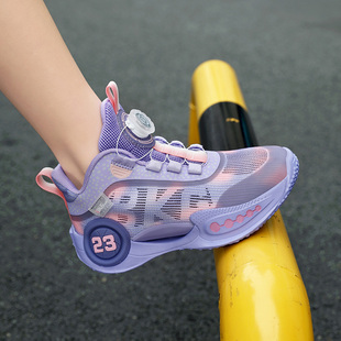 断码女童鞋运动鞋夏季2025新款儿童镂空透气单网鞋女孩专业篮球鞋