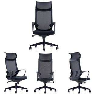 升降网布电脑椅财务工作椅职员椅弓形椅人休工学电脑椅高靠背椅