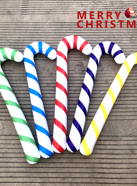 充气拐杖圣诞节装饰用品儿童玩具pvc糖商场挂饰气氛道具酒吧派对