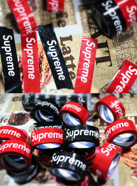 sup胶带潮牌抖音同款打包封箱胶布经典红色黑色酒吧派对个性道具