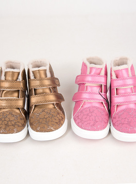 美国采购正品现货 UGG秋季新品夹棉保暖舒适浮雕logo粘扣棉鞋皮鞋