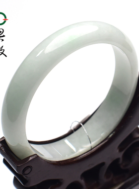 X27041果敢翡翠56.2mm 天然缅甸A货翡翠手镯  玉石 玉手镯