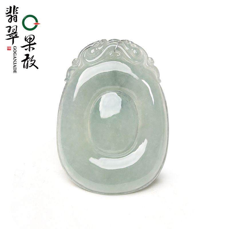 XY8176果敢翡翠 油青翡翠福贝挂件玉坠缅甸A货玉石福在眼前吊坠