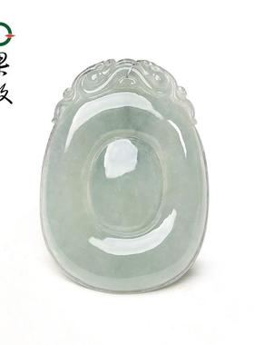 XY8176果敢翡翠 油青翡翠福贝挂件玉坠缅甸A货玉石福在眼前吊坠