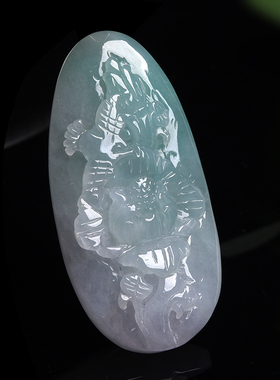 X26772果敢翡翠 春彩翡翠富贵花开玉牌挂件玉坠缅甸A货玉石吊坠