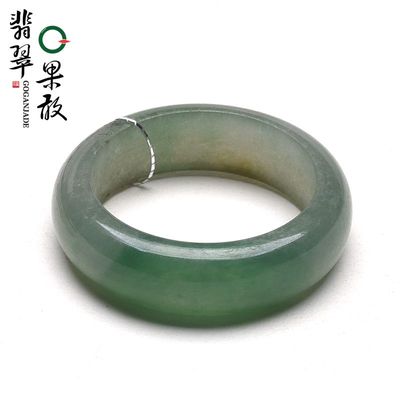 X26655果敢翡翠 18.7蓝绿翡翠戒指玉指环缅甸A货玉石戒指
