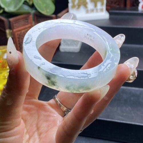 59CZ1A果敢翡翠 50 缅甸翡翠镯子玉石手镯玉镯定制 私自拍下无效