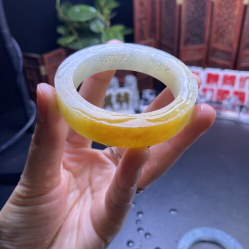 66D22A果敢翡翠 52 缅甸翡翠镯子玉石手镯玉镯定制 私自拍下无效