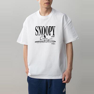 数码直喷 史努比PEANUTS印花夏季情侣装纯棉短袖T恤男女卡通动漫