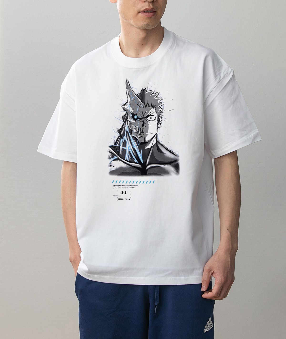 夏季新款日系动漫怀Kaiju No.8印花短袖T恤男女情侣装宽松怪兽8号