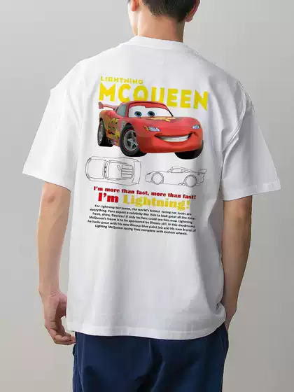 Digital Direct Print Cars Sally Print Couple Outfit Short Sleeve T-Shirt for Men and Women Cartoon Anime Teenagers