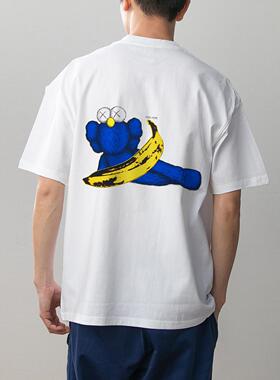 数码直喷透气 KAWS香蕉印花夏季新款情侣装全棉短袖T恤男女Warhol