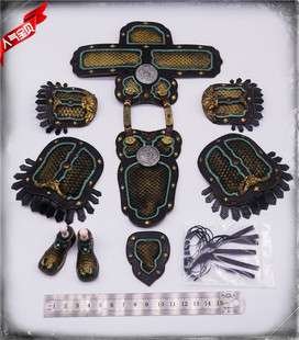 1/6 古代兵人 关羽头雕 盔甲 腰带腰封护手护腿 古装里衣服饰等