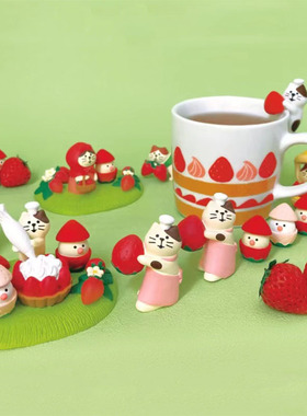 树脂日式田园桌面草莓造型