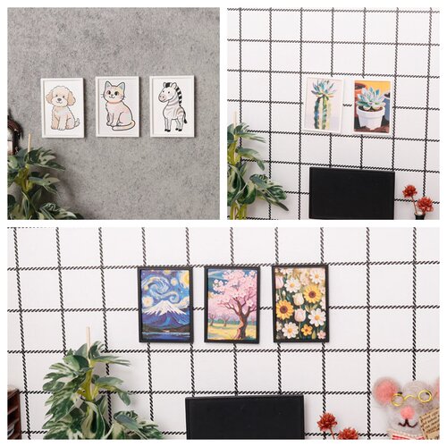 笑舍居微缩迷你相框壁画1:12分ob11娃屋dollhouse过家家diy装饰画