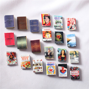 Dollhouse娃娃屋袖珍翻页书配件书本模型BJD场景拍摄道具漫画书