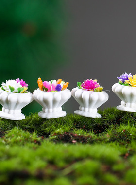 树脂田园微景观娃娃屋花坛盆栽