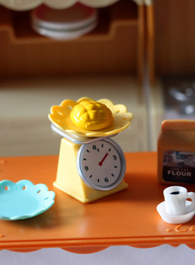 娃娃屋厨房秤迷你烘焙电子秤静物摆件 袖珍玩具微缩食玩OB11模型