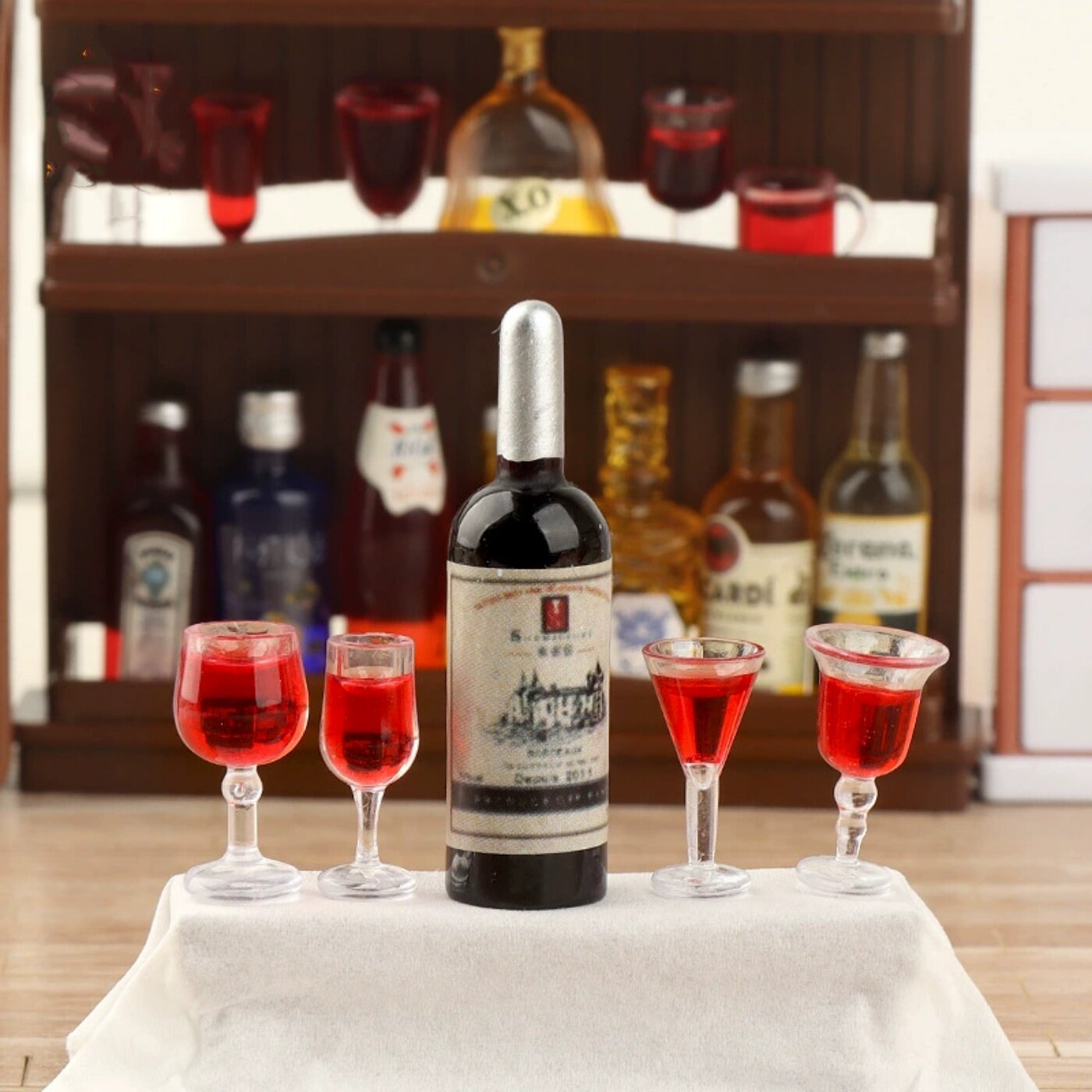 娃娃屋袖珍迷你红酒杯dollhouseDIY鸡尾酒微缩食玩OB11模型小道具