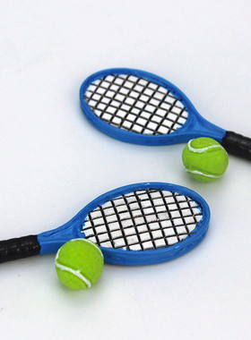 树脂运动器材娃娃屋模型网球拍