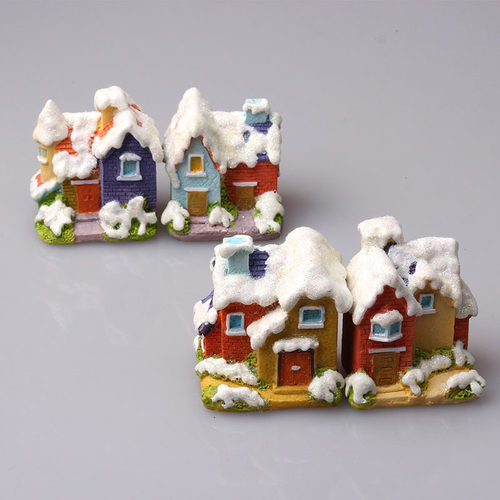 树脂桌面微景观颜色亮丽雪景